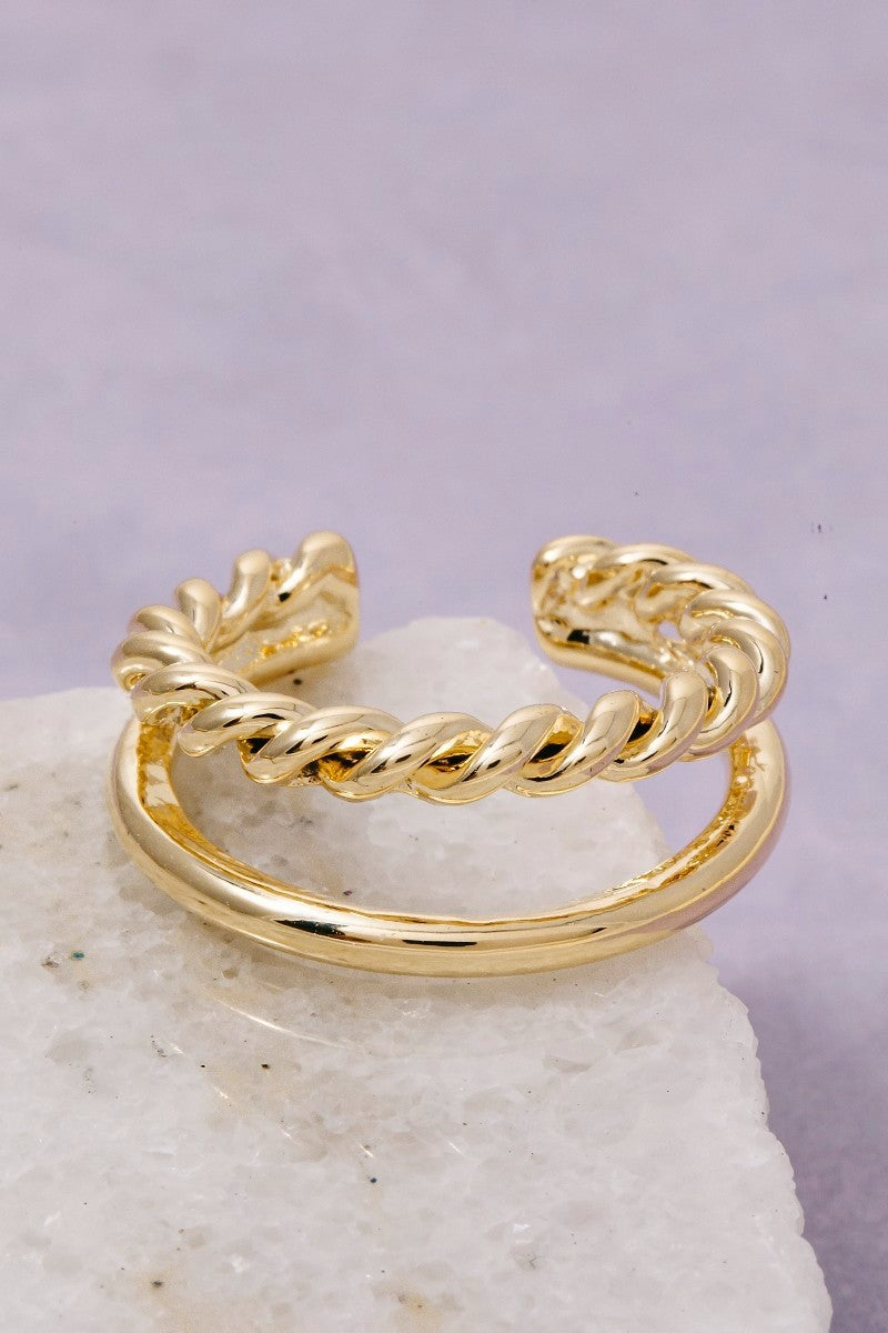 Twist Layer Open Ring