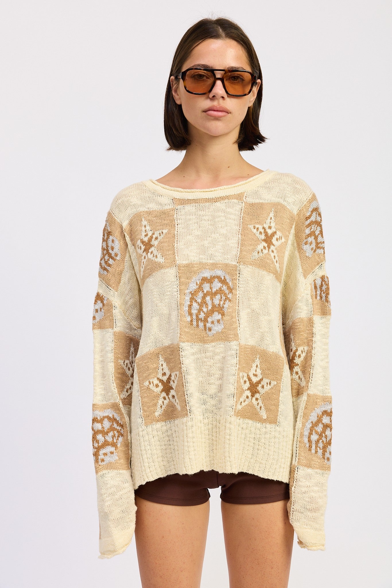 Shell & Starfish Graphic Sweater - Clothe Boutique