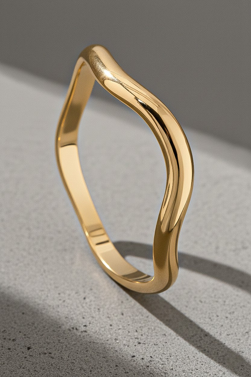 Wavy Gold Bangle