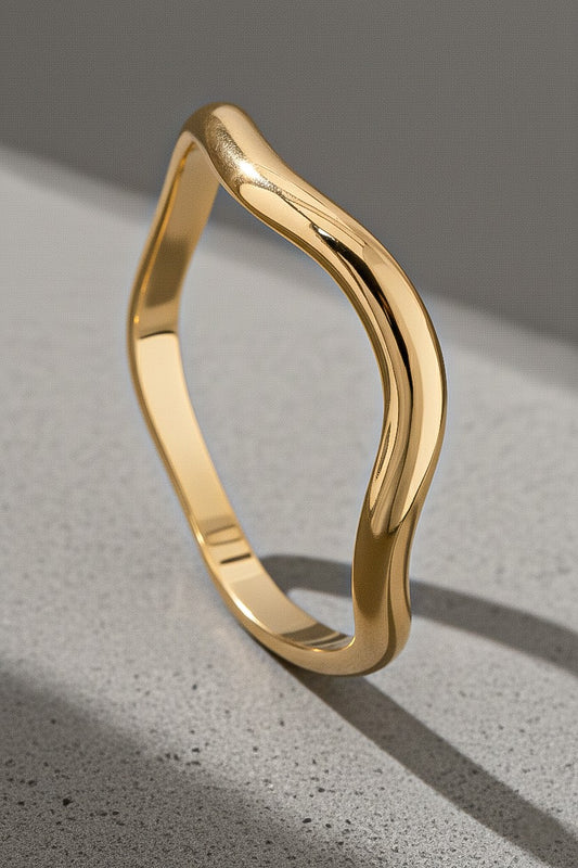 Wavy Gold Bangle
