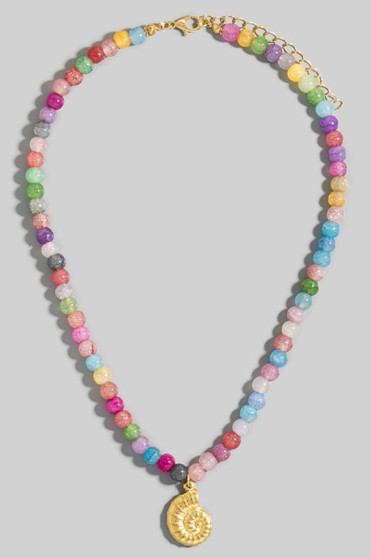 Spiral Shell Necklace Multi - Clothe Boutique