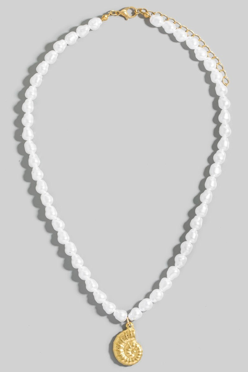 Spiral Shell Necklace Gold - Clothe Boutique