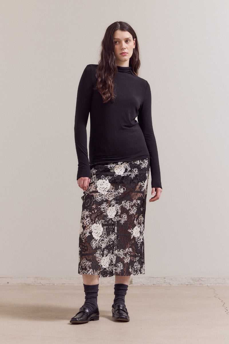 Mock Neck Fitted Top Black – Clothe Boutique