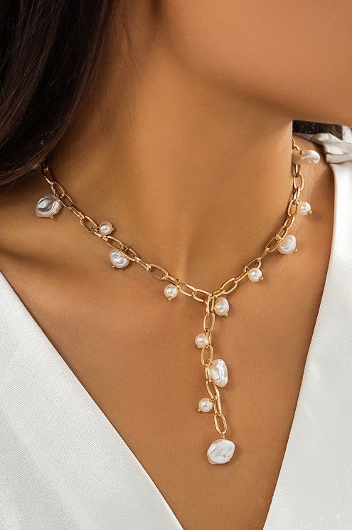 Y Pearl Necklace