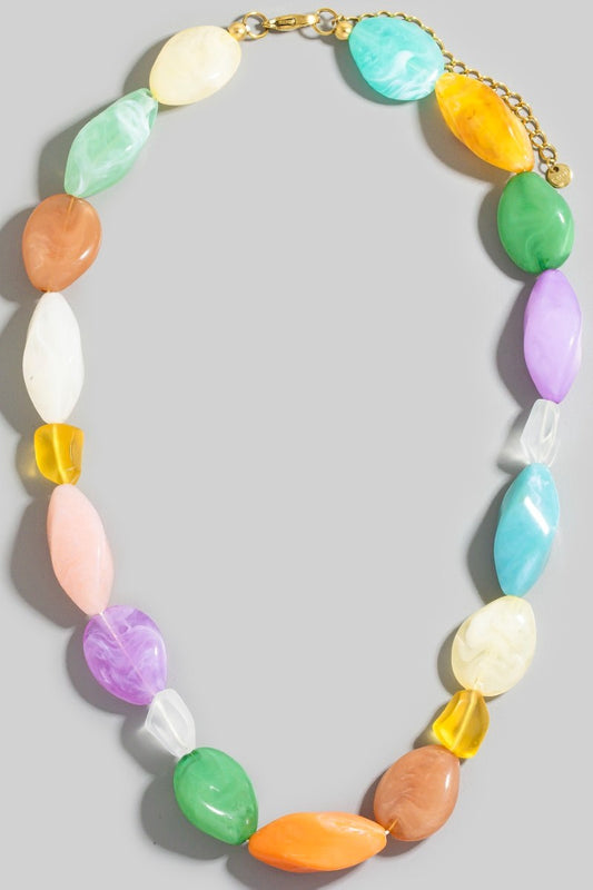 Irregular Bead Necklace Multi