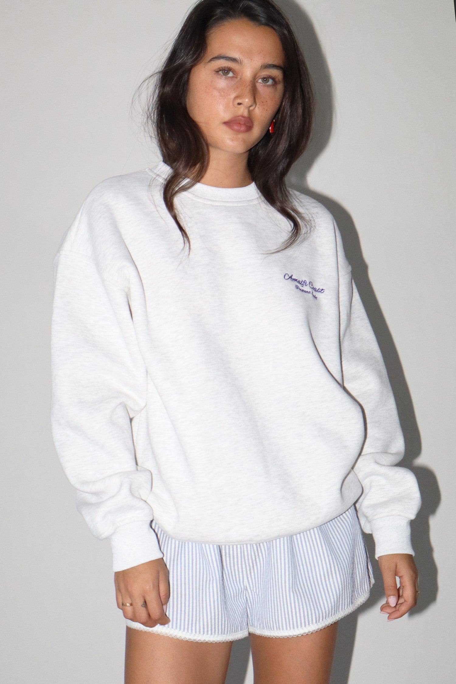 Amalfi Coast Graphic Sweatshirt Grey - Clothe Boutique