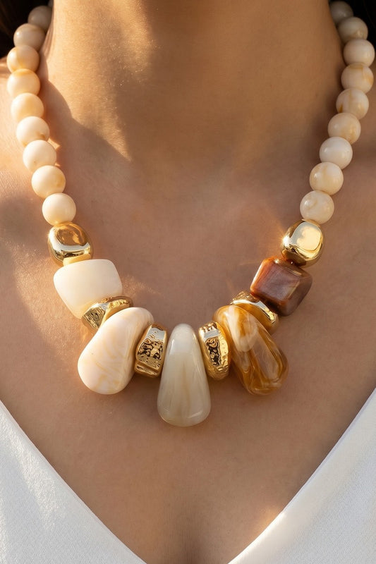 Chunky Statement Bead Necklace