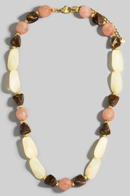 Multi Bead Chain Brown - Clothe Boutique