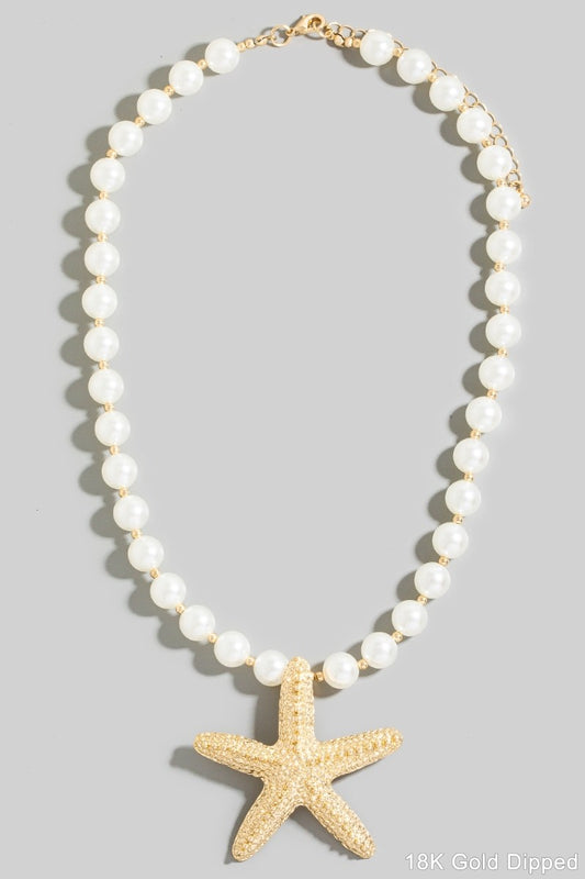 Starfish Pearl Necklace - Clothe Boutique