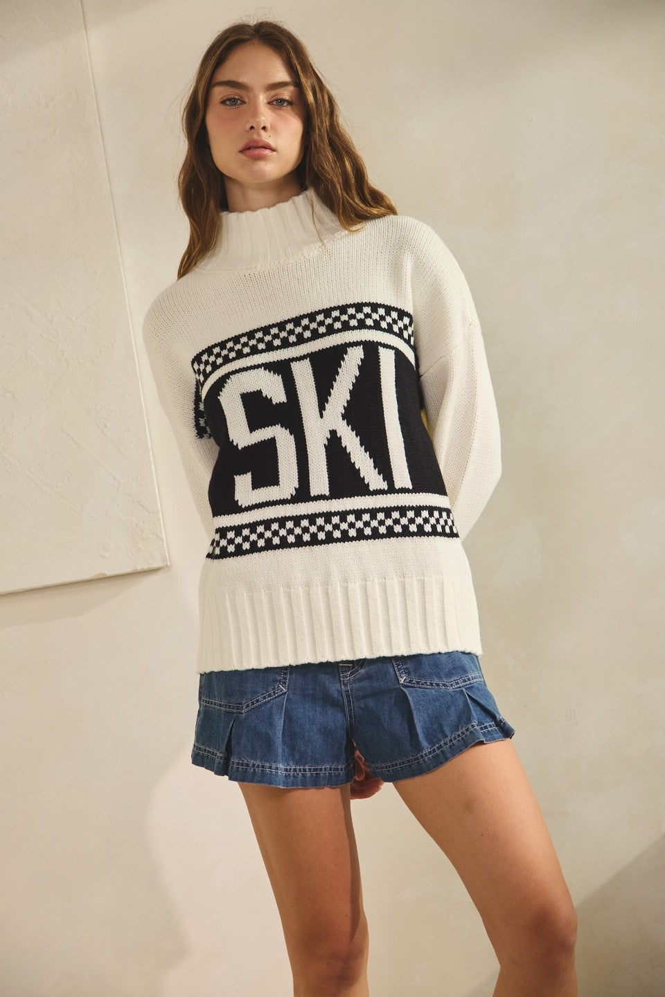 SKI Town Turtleneck Sweater