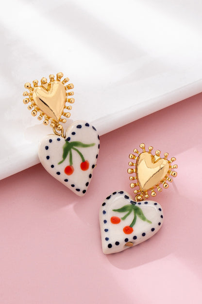 Cherry/Heart Earrings