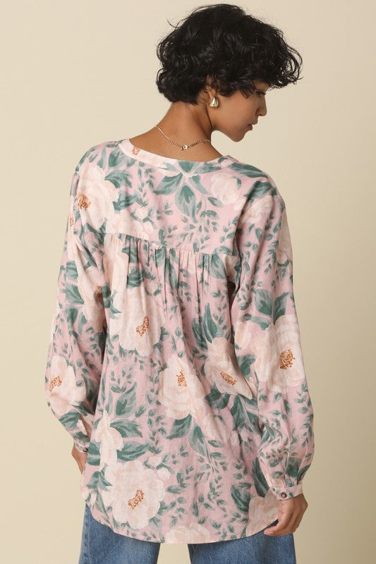 Blush Garden Flowy Blouse - Clothe Boutique