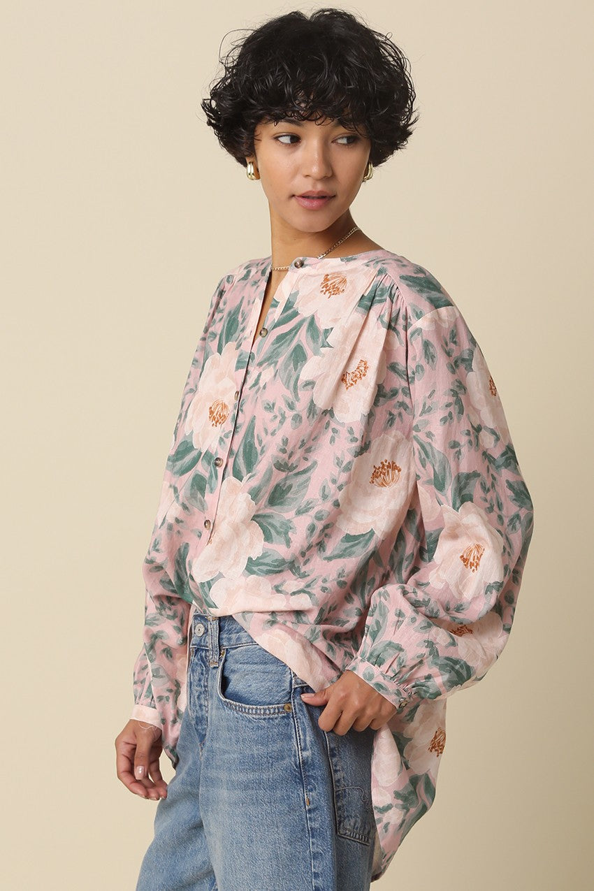 Blush Garden Flowy Blouse - Clothe Boutique