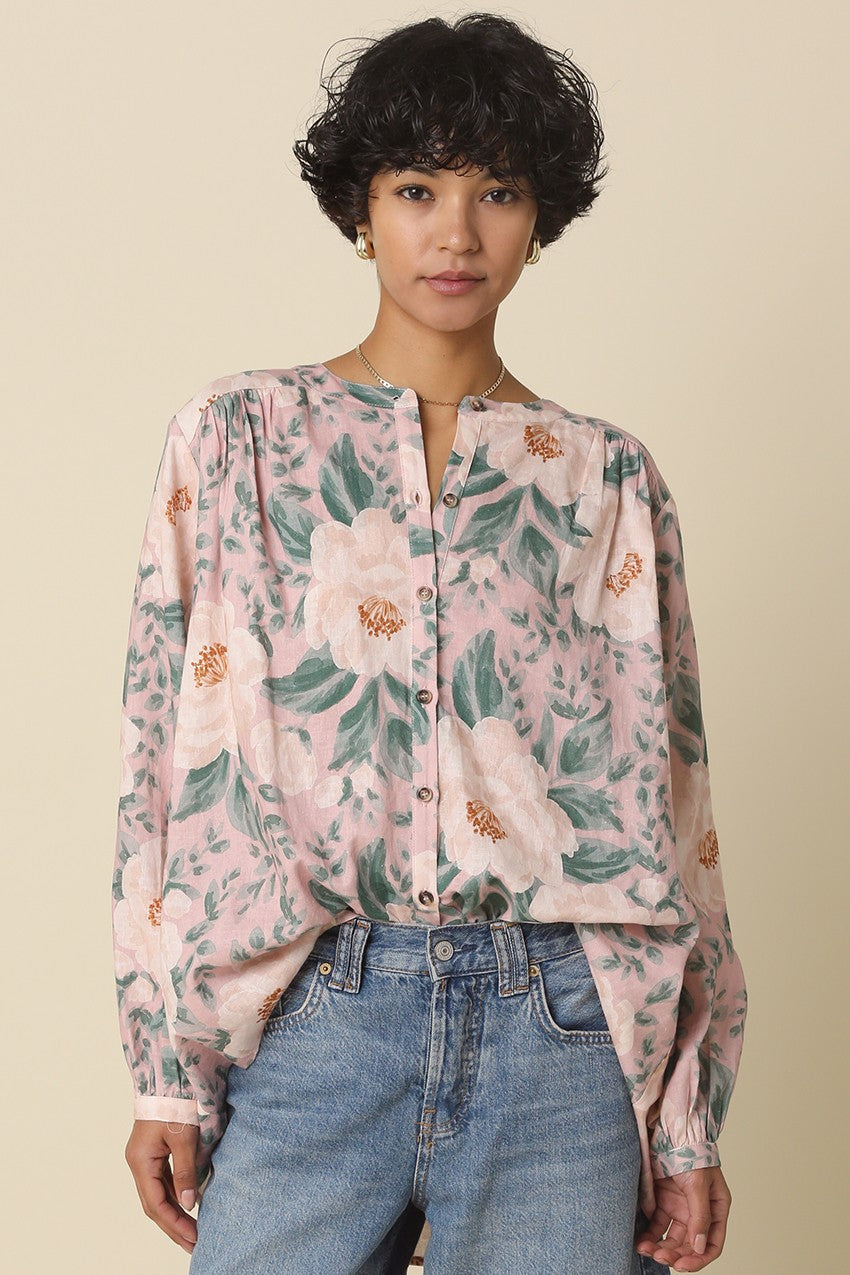 Blush Garden Flowy Blouse - Clothe Boutique