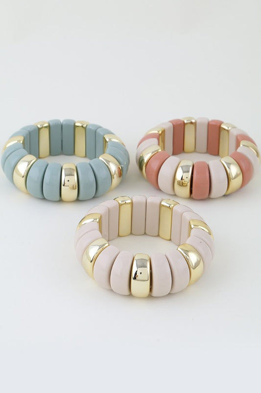 Chunky Resin Bracelet Green