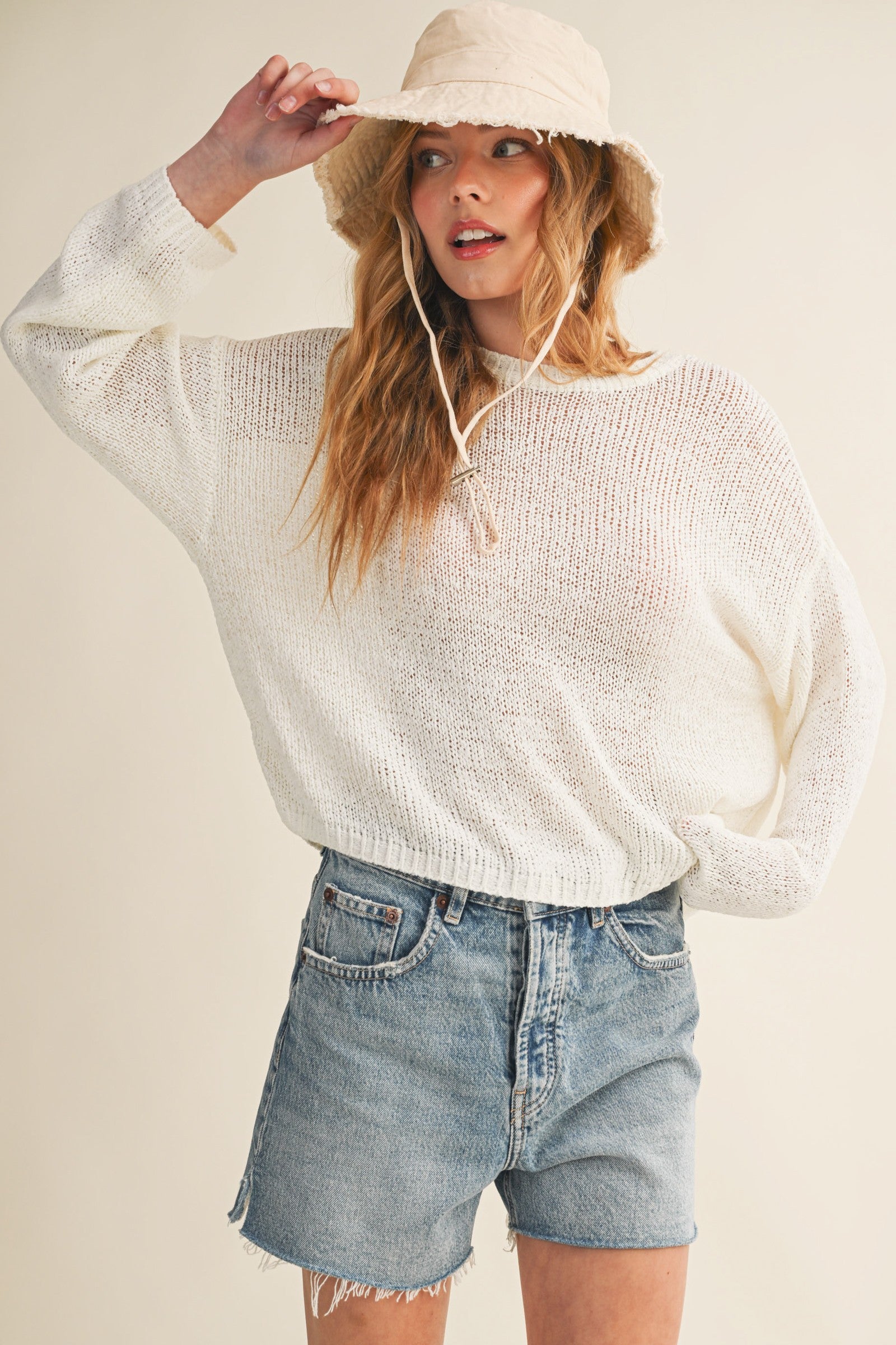 Ivy Sheer Knit Top - Clothe Boutique