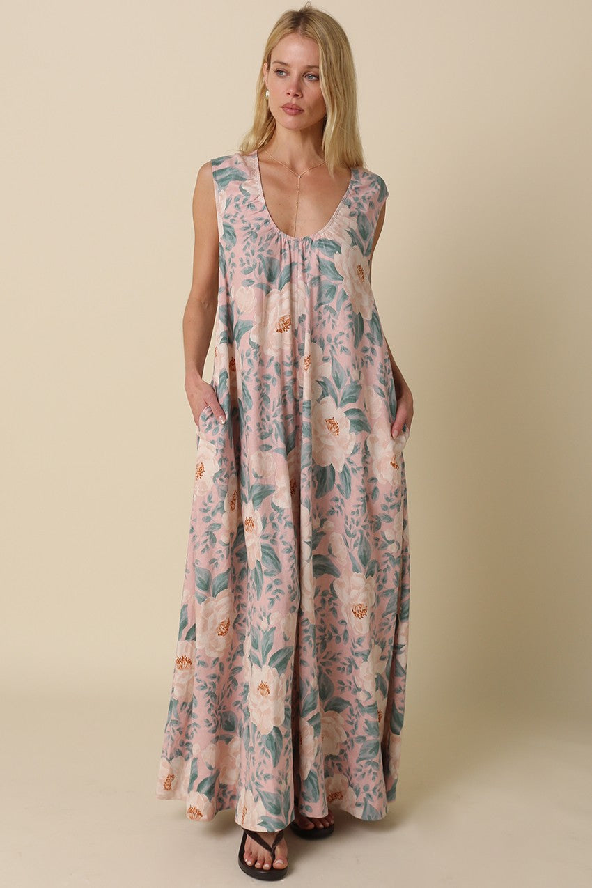 Edith Floral Maxi Dress W/ Pockets