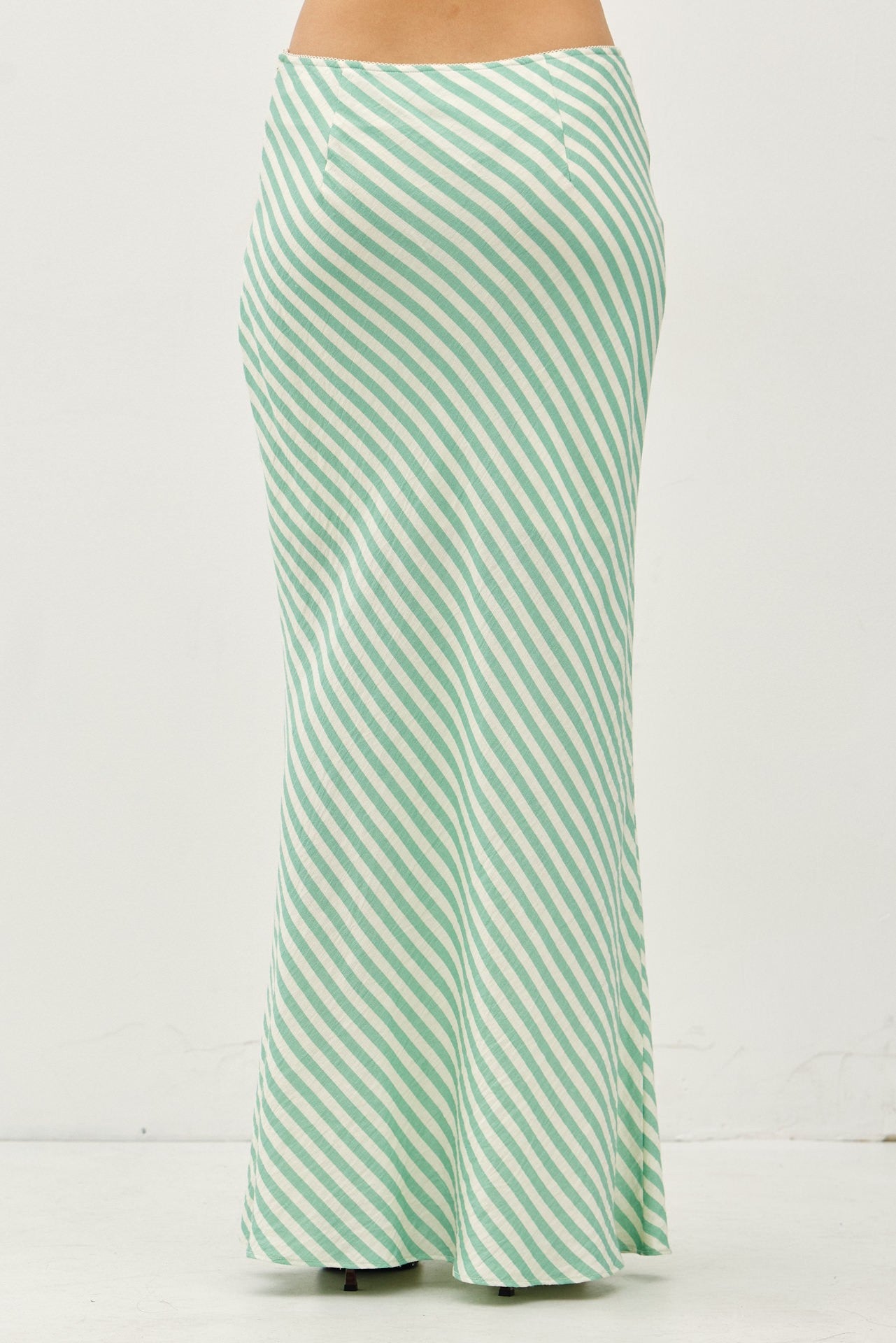 Green Stripe Maxi Skirt - Clothe Boutique