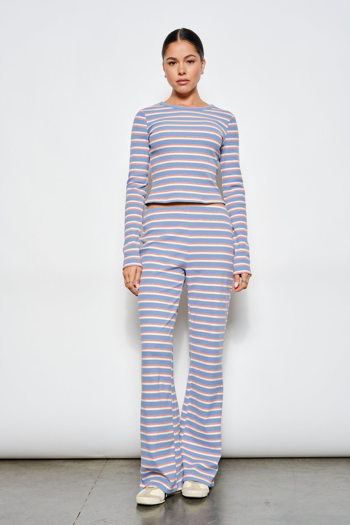 Blue/Red Stripe Lounge Set of 2