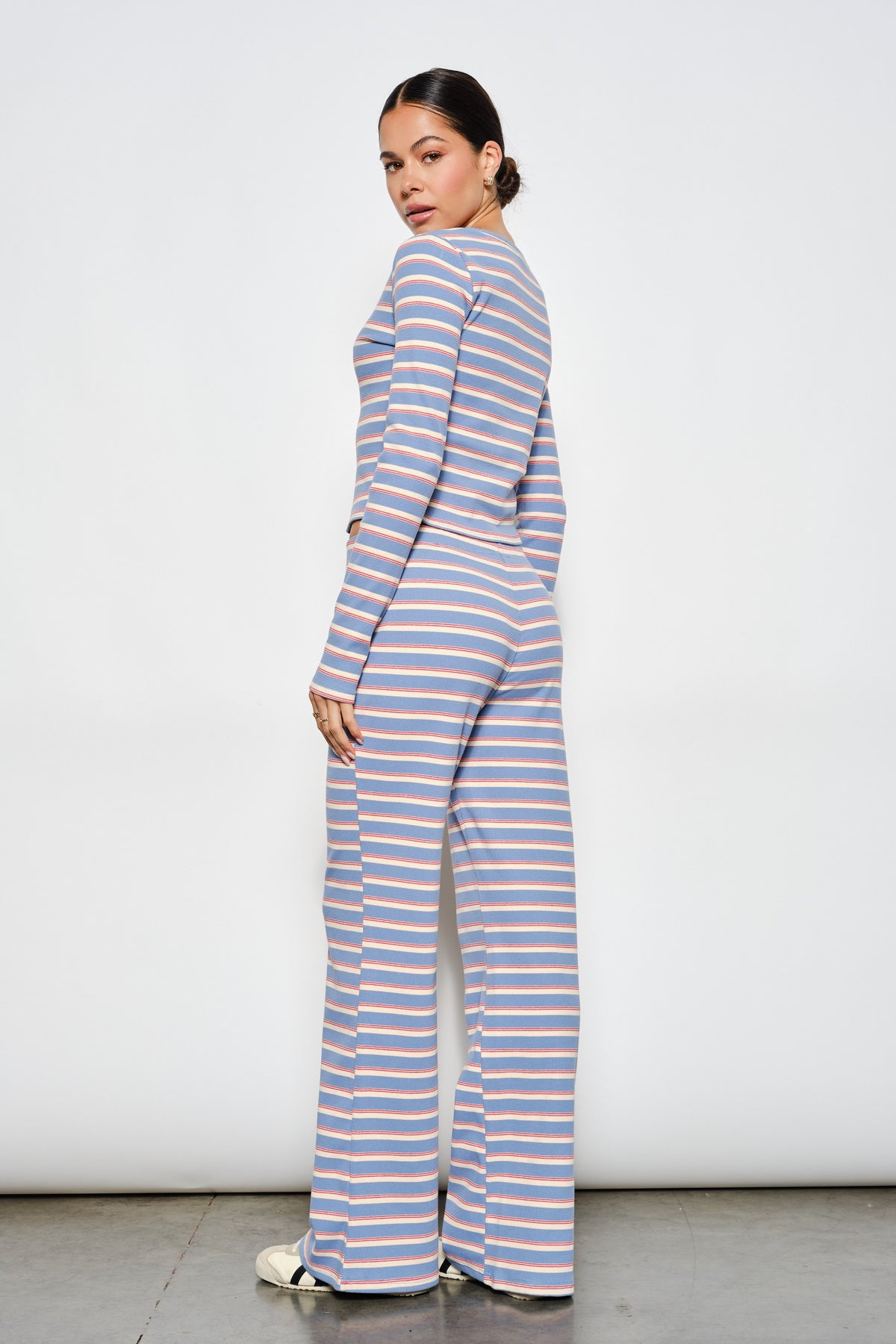 Blue/Red Stripe Lounge Set of 2