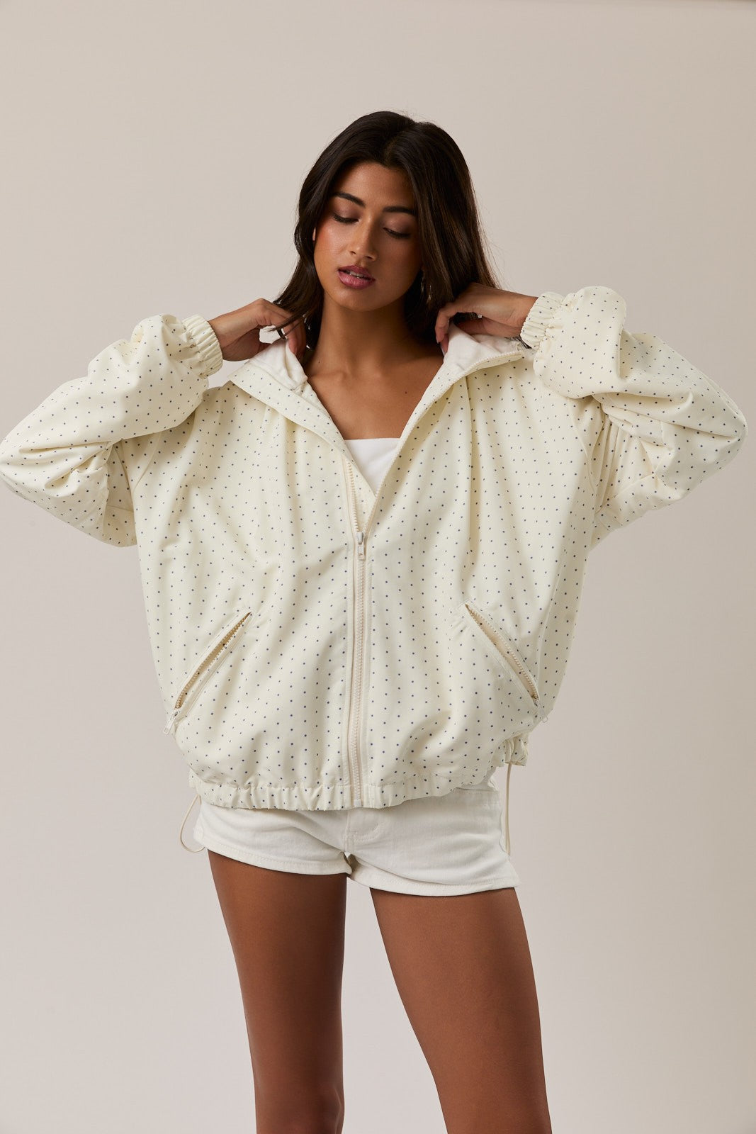 Cream Polka Dot Jacket