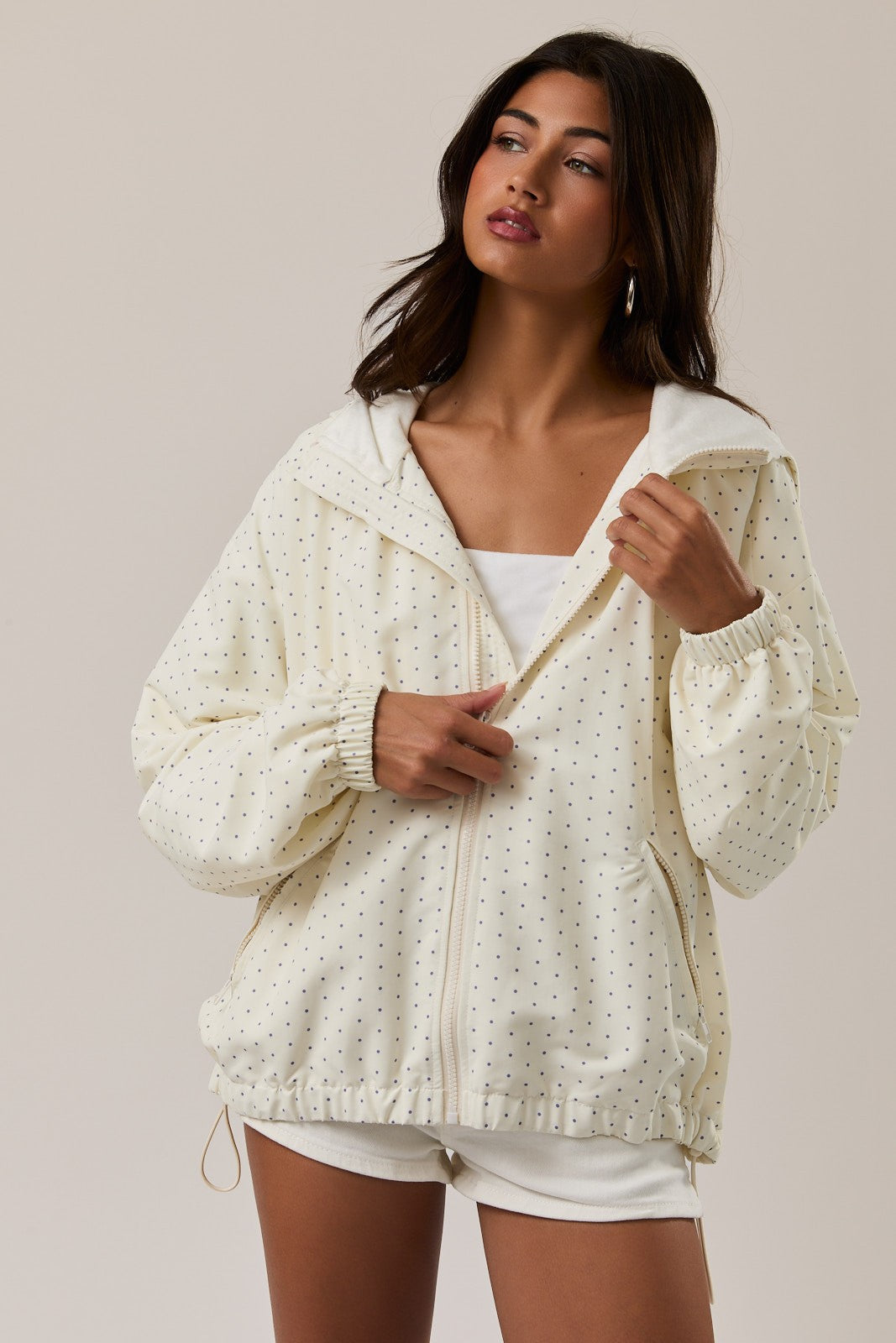 Cream Polka Dot Jacket