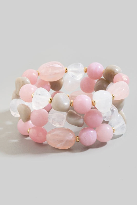 Marble Bead Bracelet Set