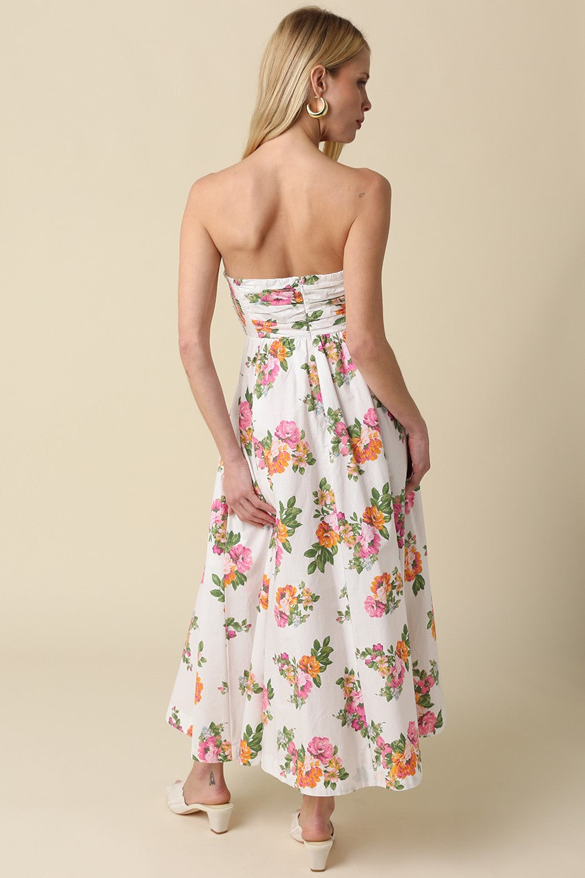 Londyn Floral Strapless Dress