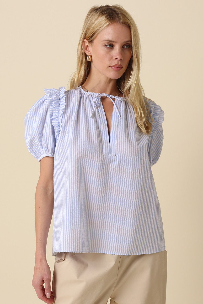 Light Blue Stripe Blouse