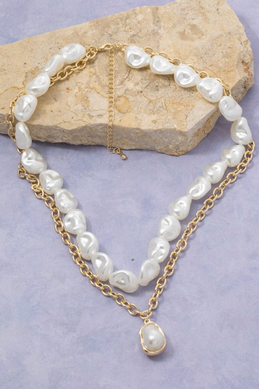 Pearl & Chain Necklace