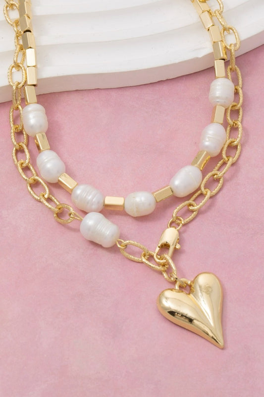 Heart Pendant Layer Necklace