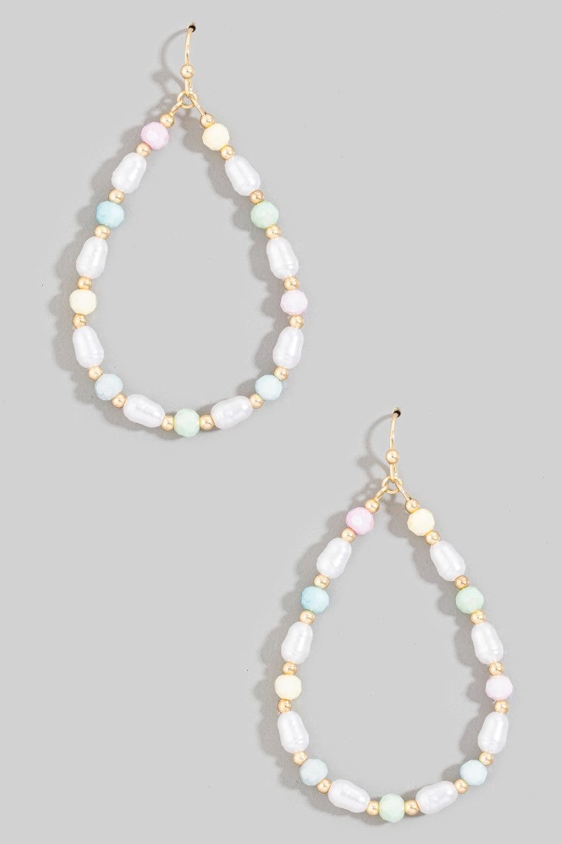 Tear Dangle Earrings Multi