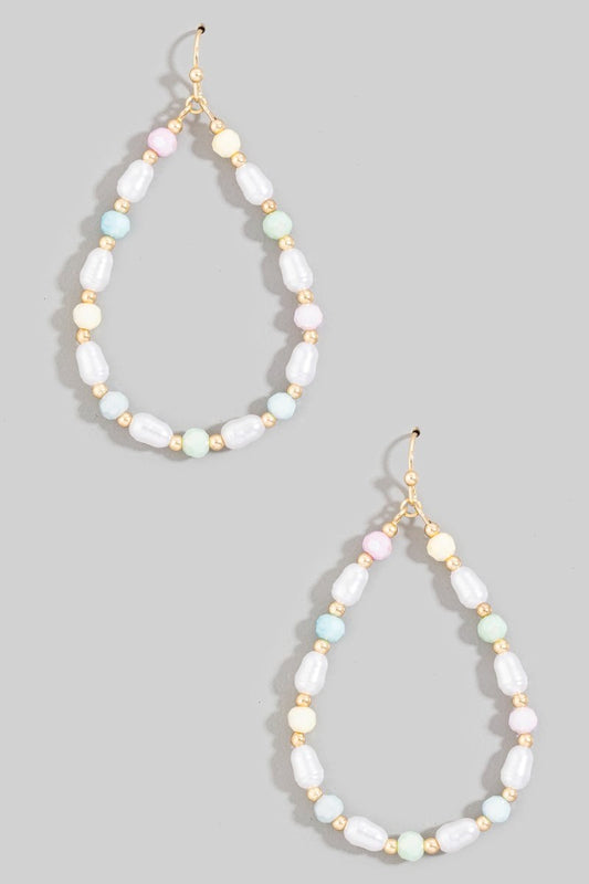 Tear Dangle Earrings Multi