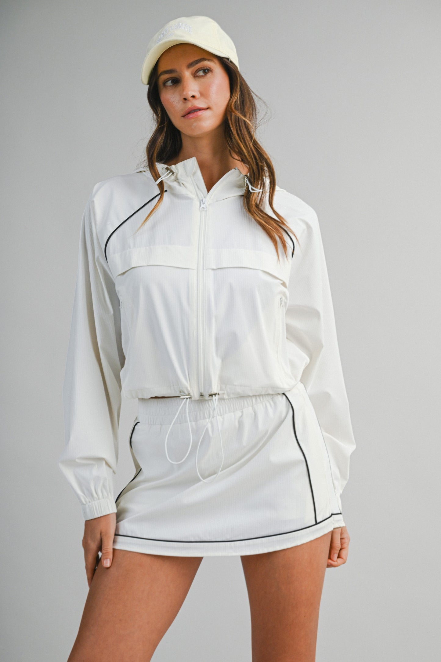Windbreaker Jacket & Skort Set of 2 White