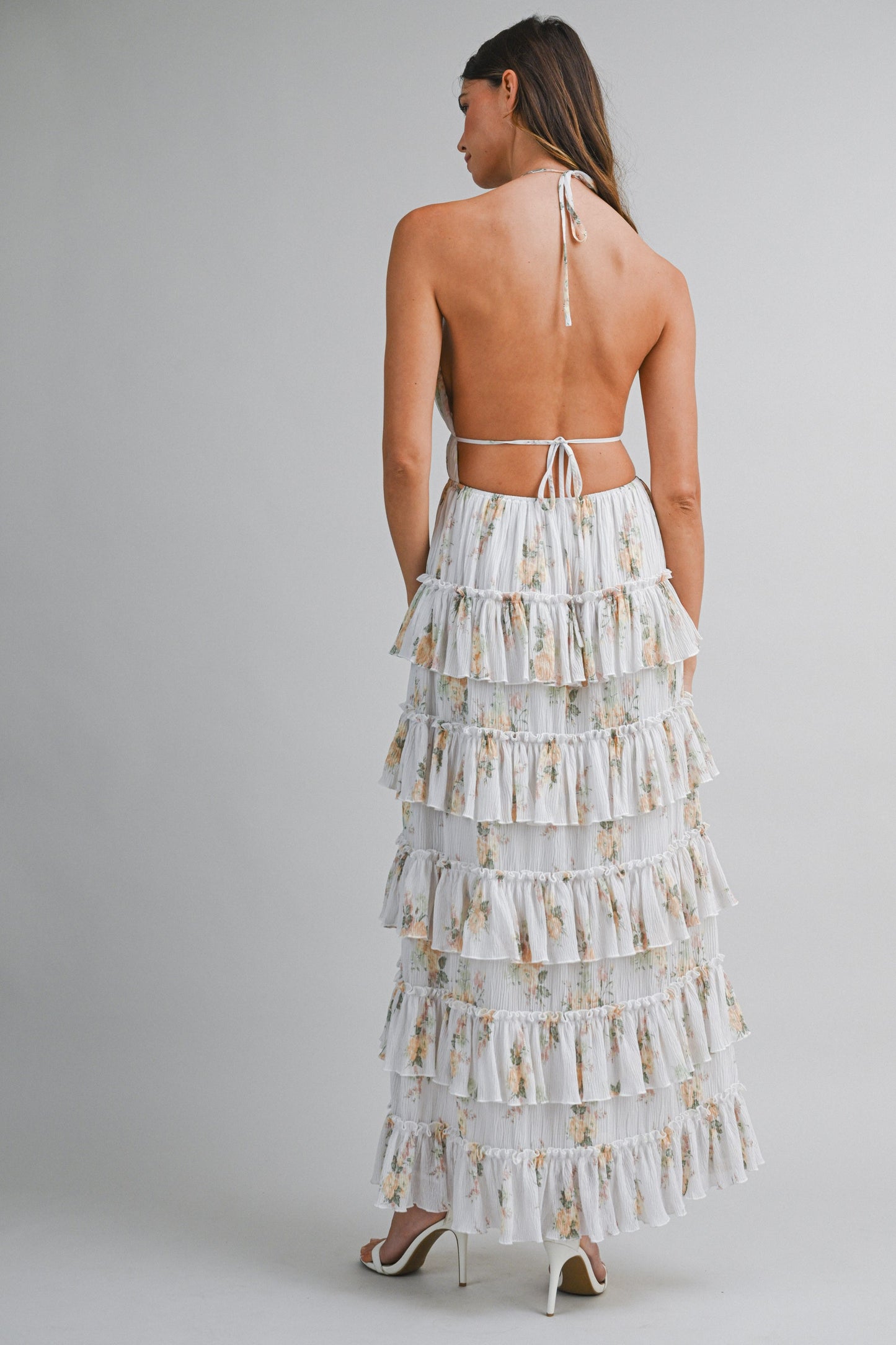 Floral Tiered Ruffle Maxi Dress