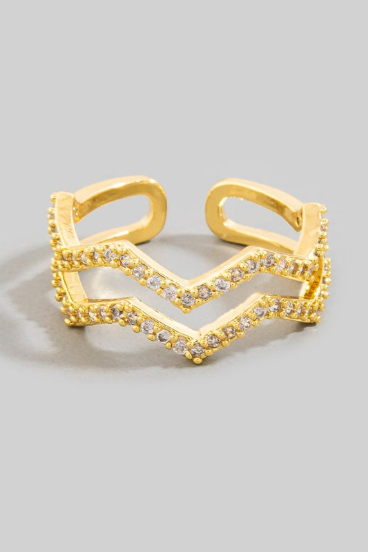 Pave Zig Zag Ring