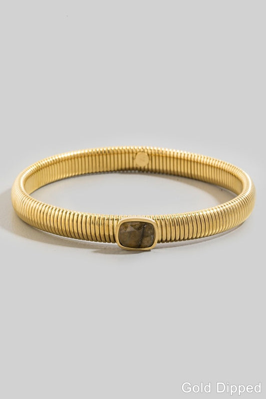 Stone Bangle Brown
