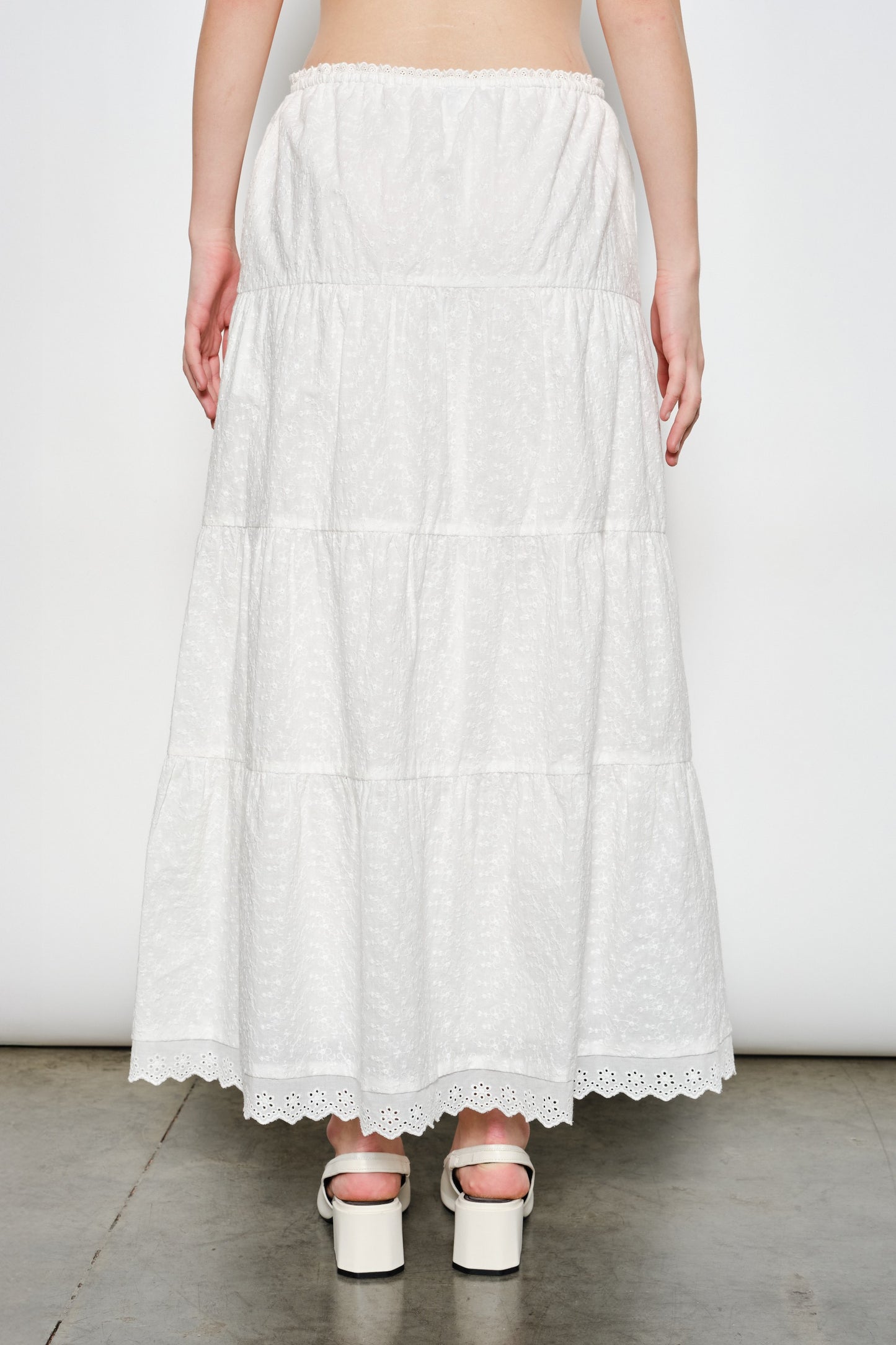 Noah Eyelet Tiered Skirt