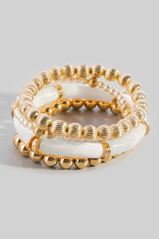 Resin Bar Bracelets White