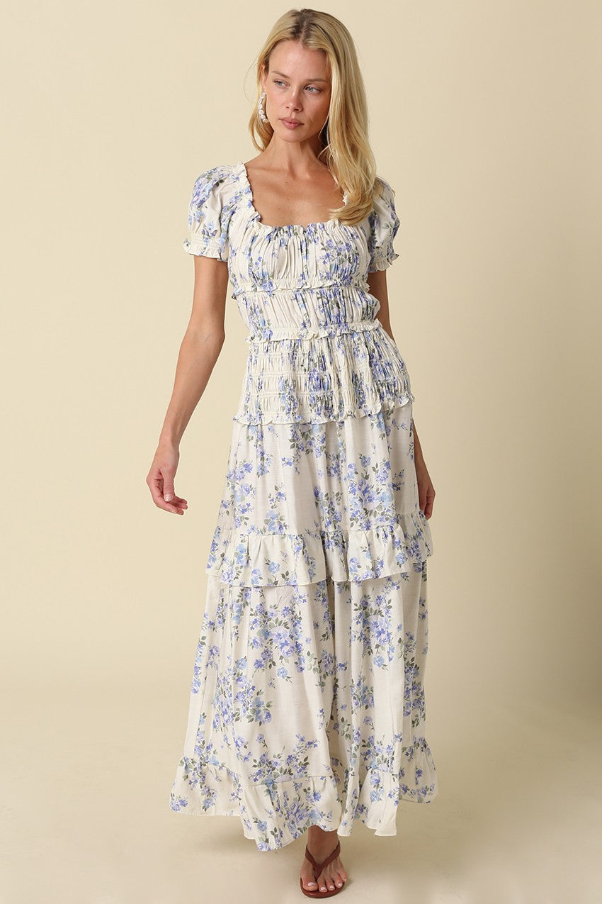 Katy Floral Smocked Maxi Dress