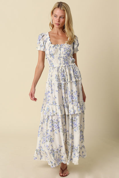 Katy Floral Smocked Maxi Dress