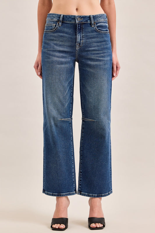 Classic Straight Seam Detail Jeans
