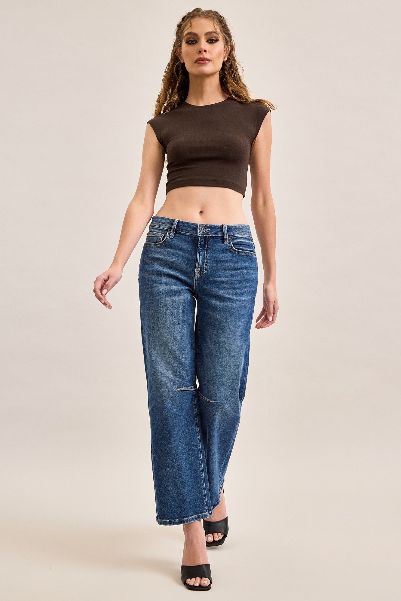 Classic Straight Seam Detail Jeans