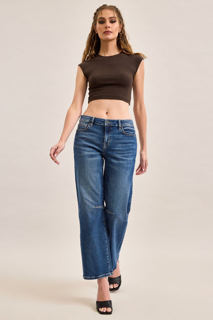 Classic Straight Seam Detail Jeans