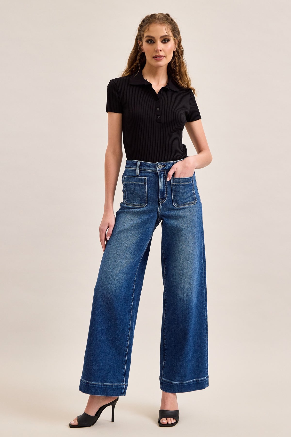 Double Pocket Jeans Dark Wash