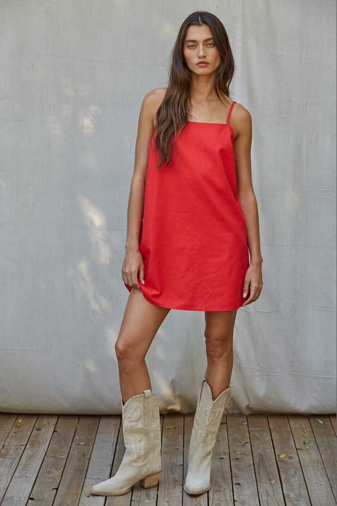 Paint the Town Red Mini Dress