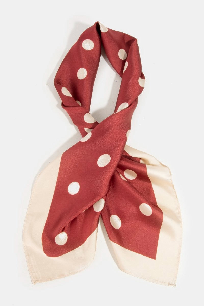 Polka Dot Scarf Red