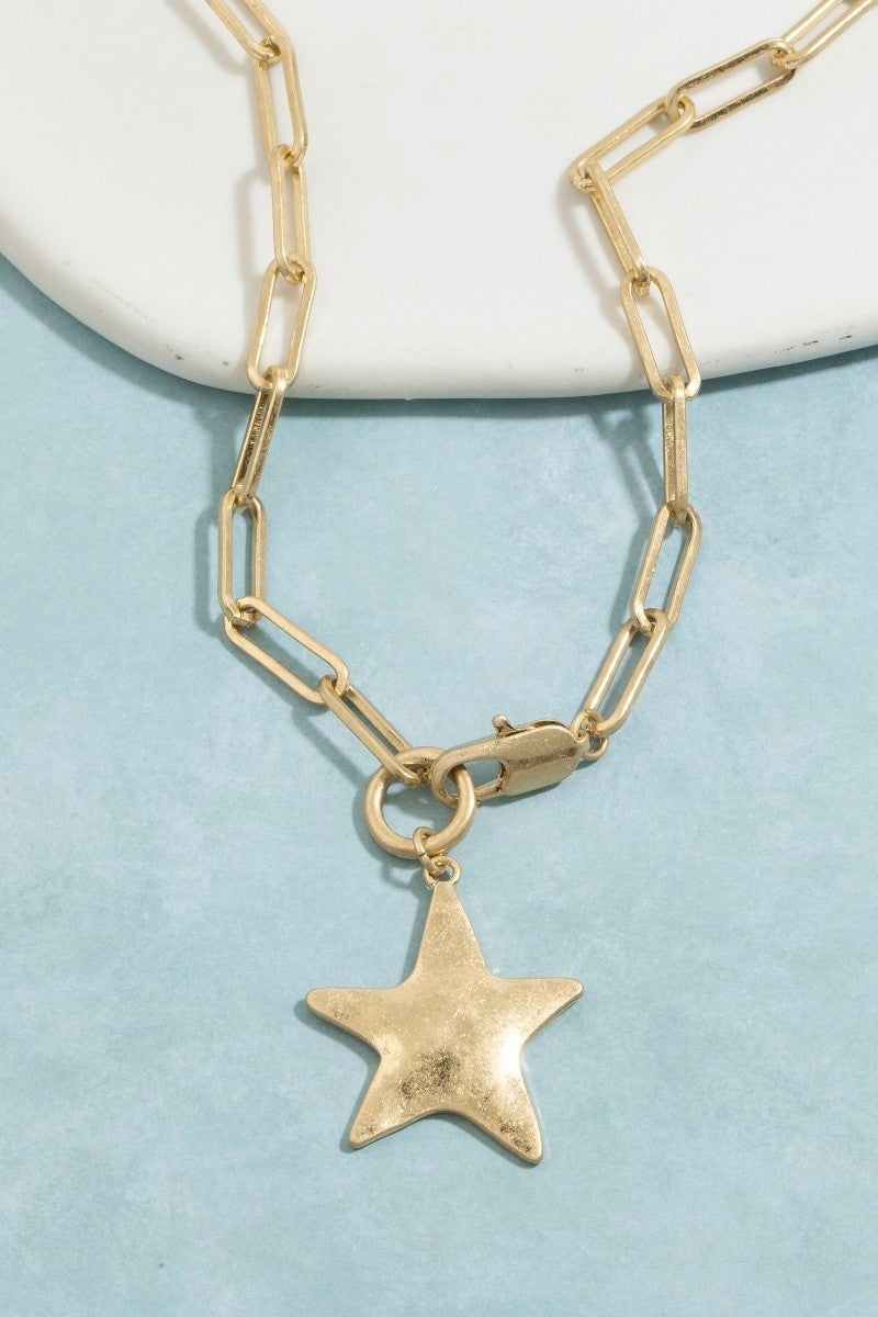 Hammered Star Pendant