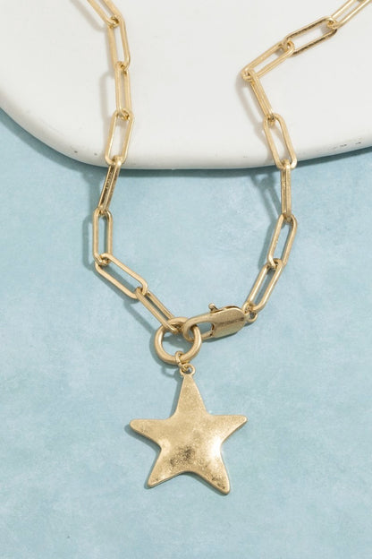 Hammered Star Pendant