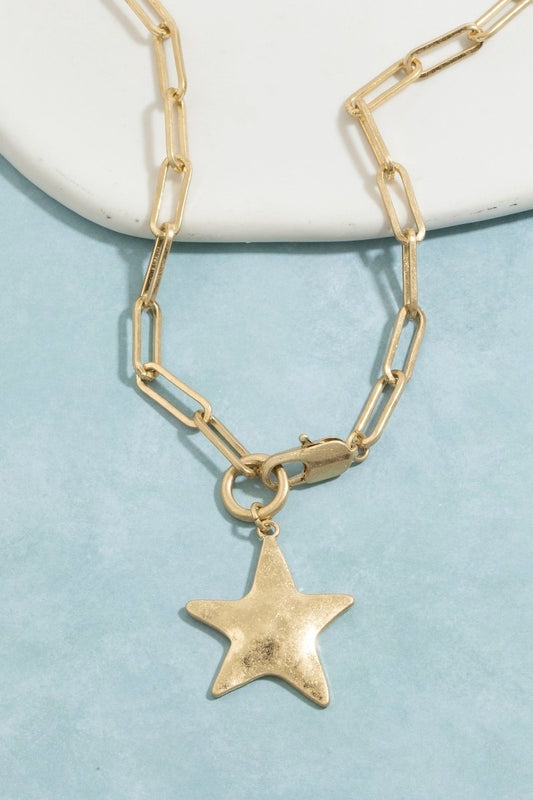 Hammered Star Pendant